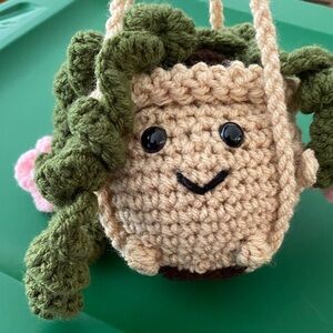 Handmade Crocheted Hanging Plant